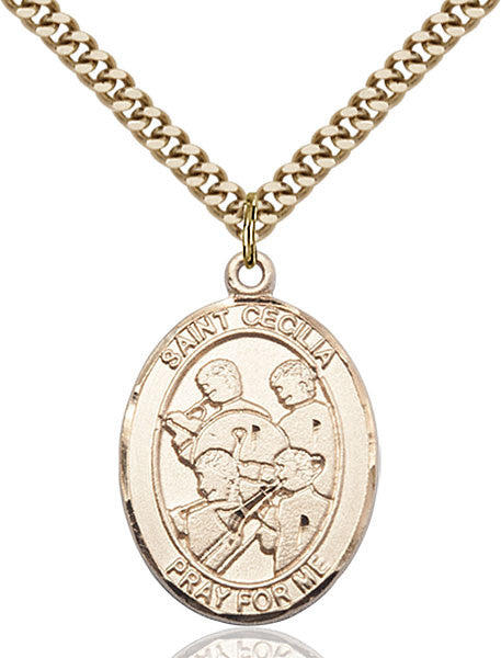 Gold Filled St. Cecilia / Marching Band Pendant