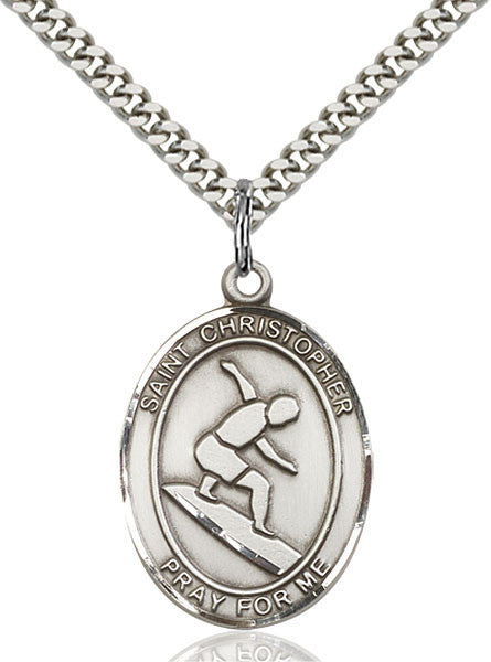 Sterling Silver St. Christopher Pendant