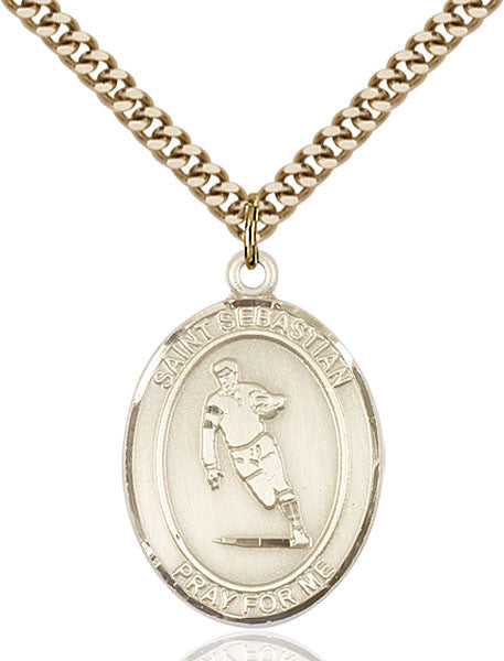 Gold Filled St. Sebastian / Rugby Pendant