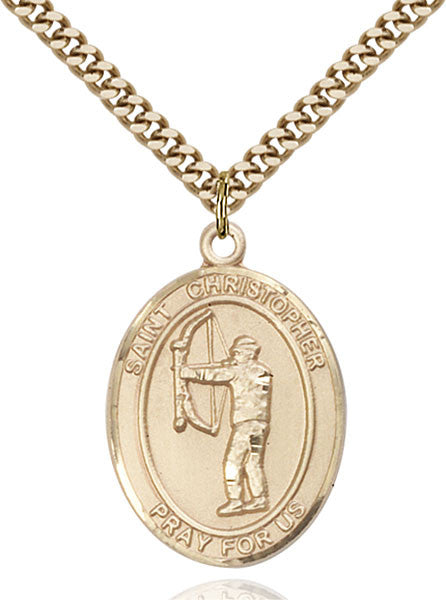 Colgante de San Cristóbal bañado en oro