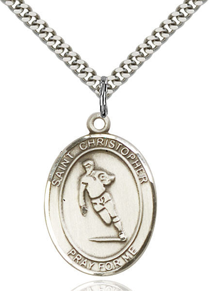 Sterling Silver St. Christopher Pendant