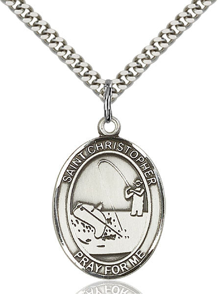 Sterling Silver St. Christopher Pendant