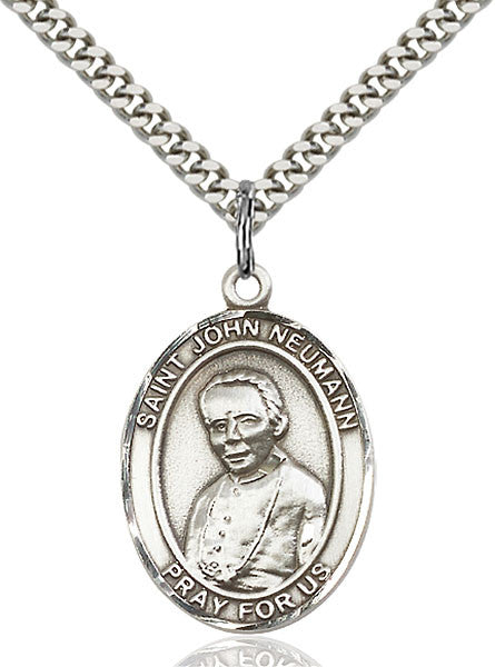 Colgante San Juan Neumann de Plata de Ley