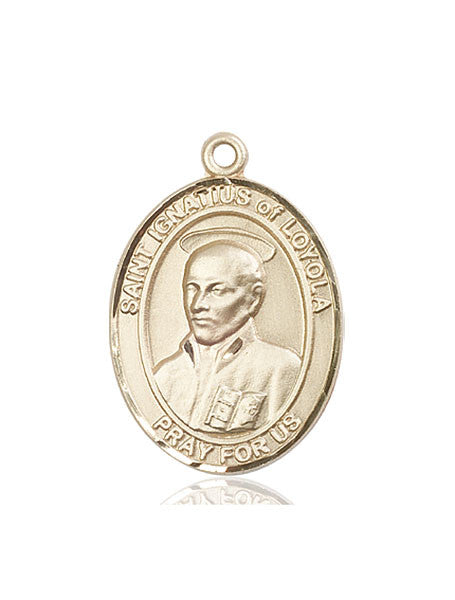 Medalla de San Ignacio de Loyola en oro de 14kt
