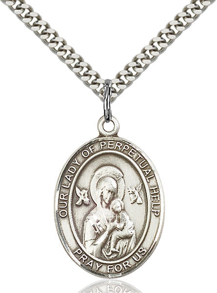 Sterling Silver O/L of Perpetual Help Pendant