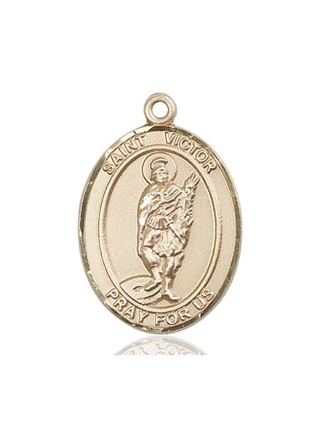 14kt Gold St. Victor of Marseilles Medal