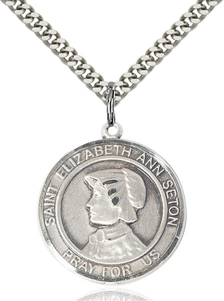 Colgante de plata de ley de Santa Isabel Ana Seton