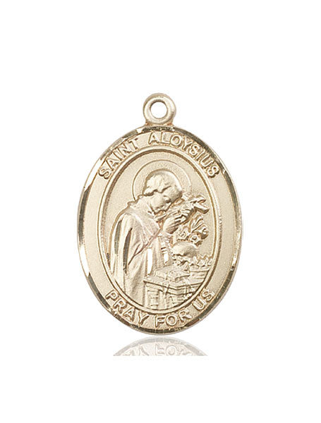 Medalla de San Luis Gonzaga en oro de 14kt