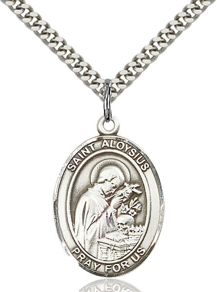 Colgante San Luis Gonzaga en Plata de Ley