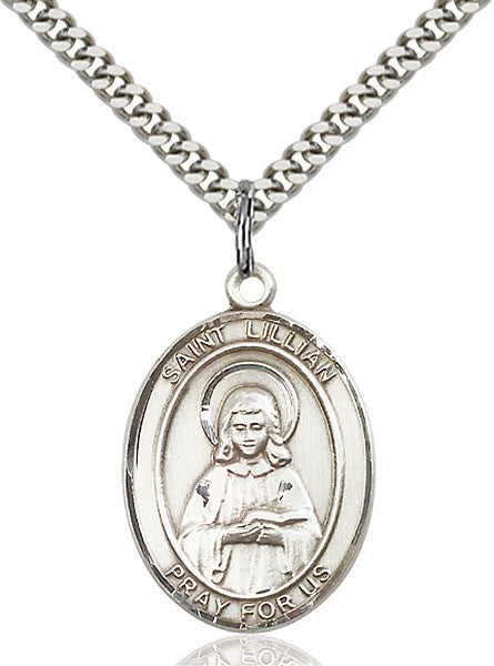 Colgante de plata de ley de Santa Lillian