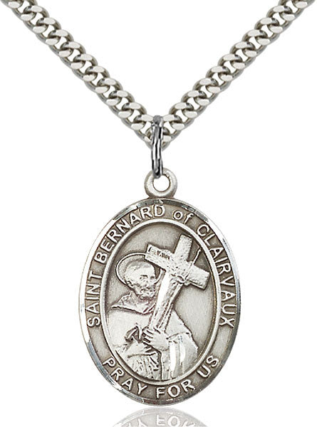 Colgante San Bernardo de Clairvaux en Plata de Ley