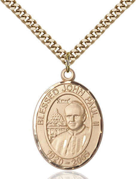 Gold Filled Pope John Paul II Pendant