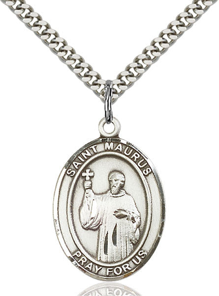 Sterling Silver St. Maurus Pendant