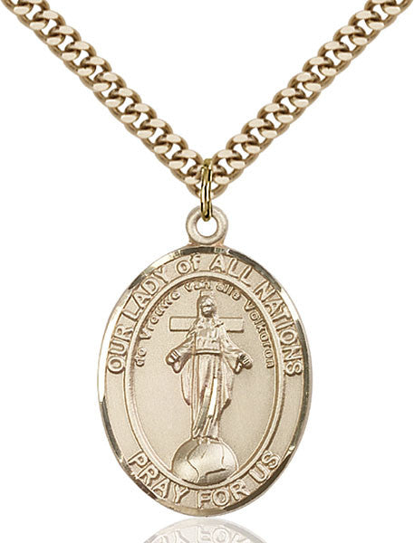 Gold Filled O/L of All Nations Pendant