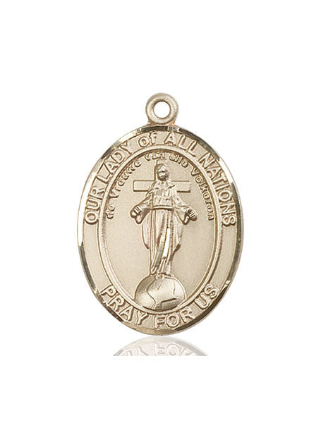 14kt Gold O/L of All Nations Medal