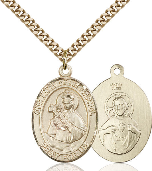 Gold Filled O/L of Mount Carmel Pendant