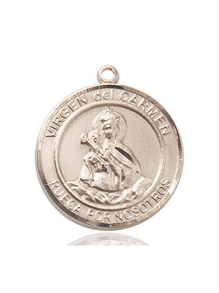 14kt Gold Virgen del Carmen Medal