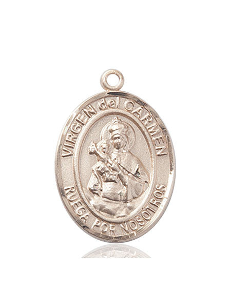 14kt Gold Virgen del Carmen Medal