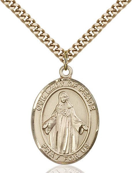 Gold Filled O/L of Peace Pendant
