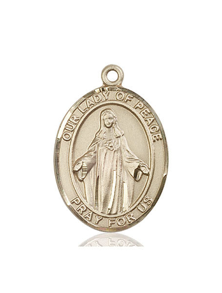14kt Gold O/L of Peace Medal