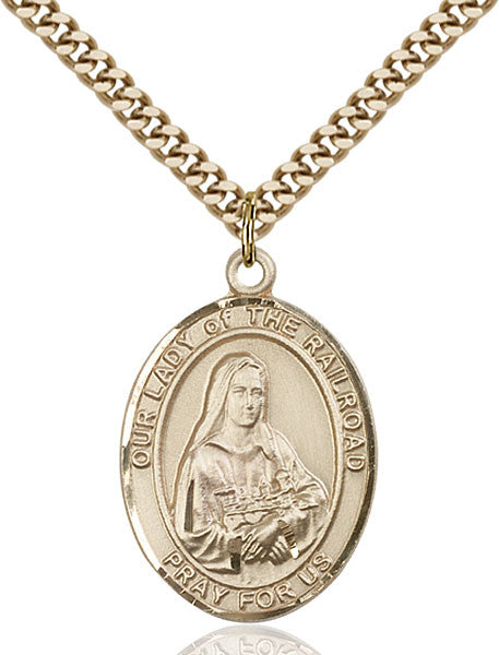 Gold Filled O/L of the Railroad Pendant