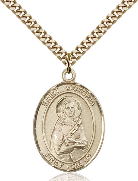 Gold Filled St. Victoria Pendant