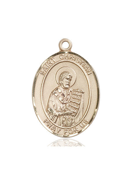 Medalla de San Cristián Demóstenes en oro de 14 kt