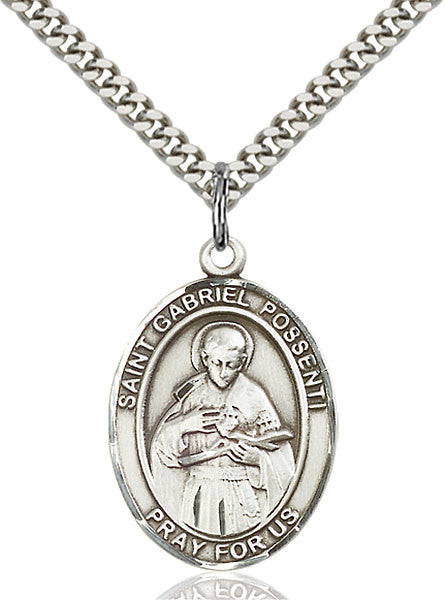Colgante San Gabriel Possenti en Plata de Ley