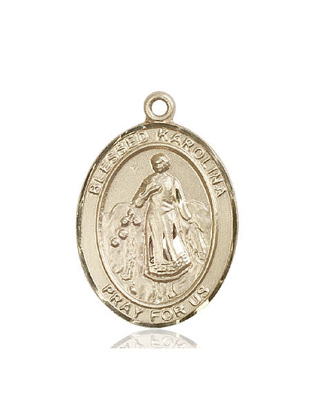 14kt Gold Blessed Karolina Kozkowna Medal