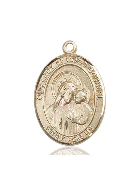 14kt Gold O/L of Good Counsel Medal