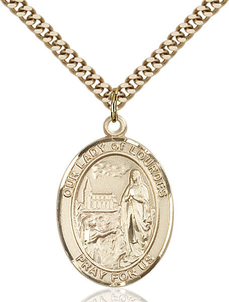 Gold Filled O/L of Lourdes Pendant