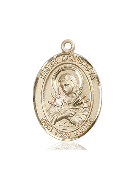 Medalla Mater Dolorosa Oro 14kt