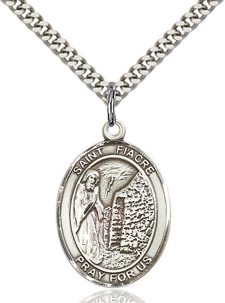 Colgante San Fiacro de Plata de Ley