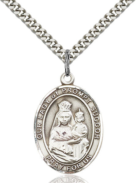 Sterling Silver O/L of Prompt Succor Pendant