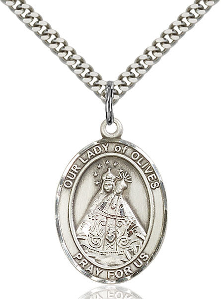 Sterling Silver O/L of Olives Pendant