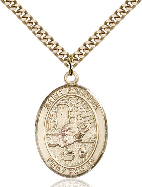 Gold Filled St. Rosalia Pendant