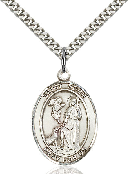 Colgante de San Roque de Plata de Ley