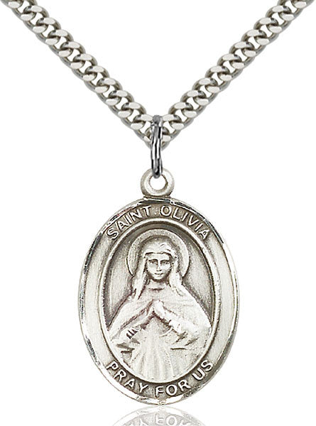 Colgante Santa Olivia en Plata de Ley
