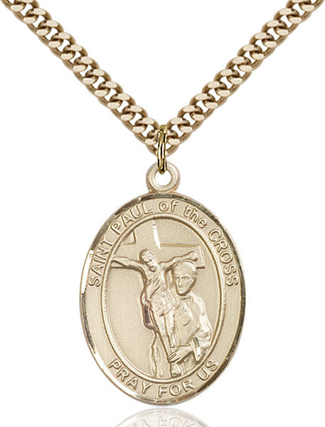 Colgante de San Pablo de la Cruz bañado en oro