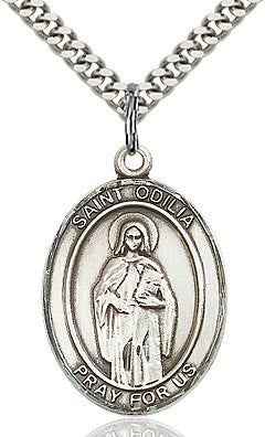 Colgante Santa Odilia Chapado en Plata