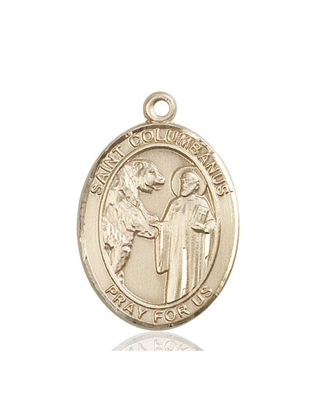 Medalla de oro de 14 quilates de San Columbano