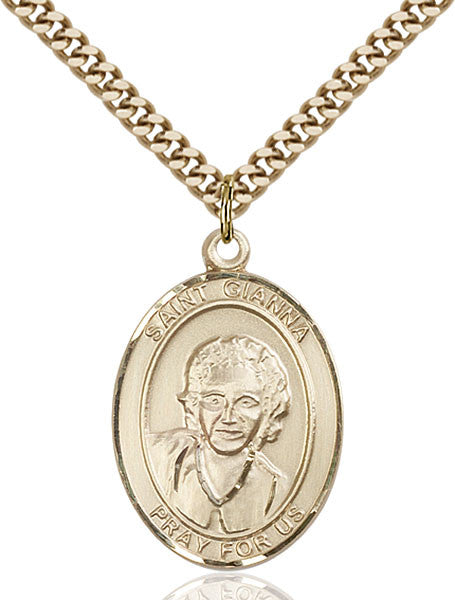Colgante St. Gianna bañado en oro