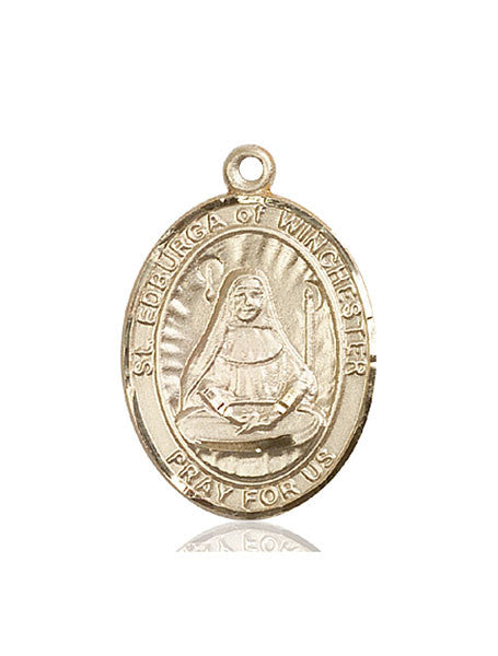 14kt Gold St. Edburga of Winchester Medal