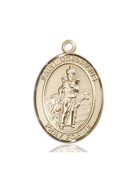 Medalla de San Cornelio en oro de 14kt