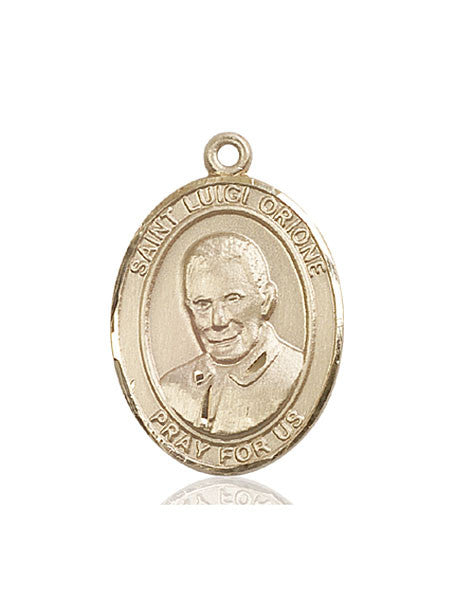 Medalla San Luigi Orione en oro de 14kt