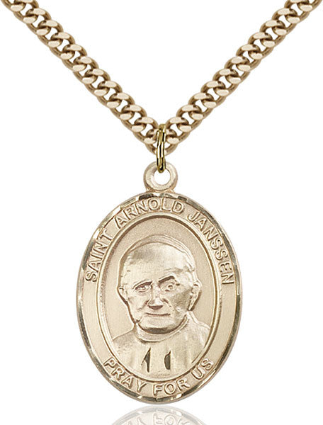 Gold Filled St. Arnold Janssen Pendant