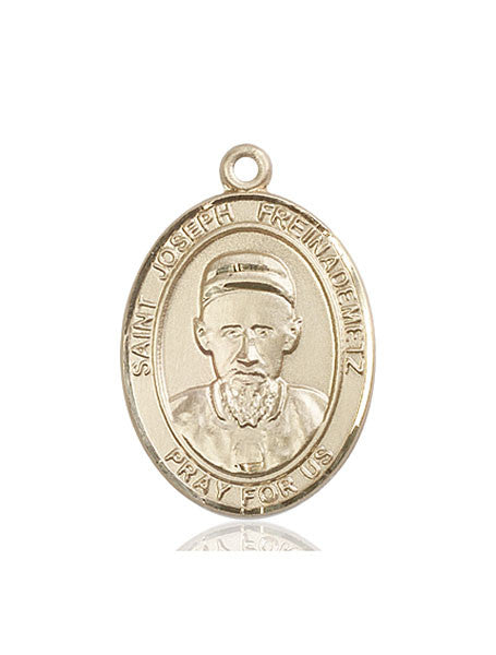 Medalla de San José de oro de 14 kt