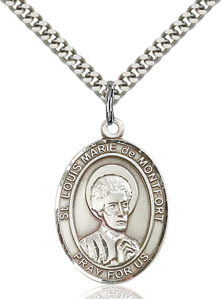 Colgante San Luis María de Montfort en Plata de Ley
