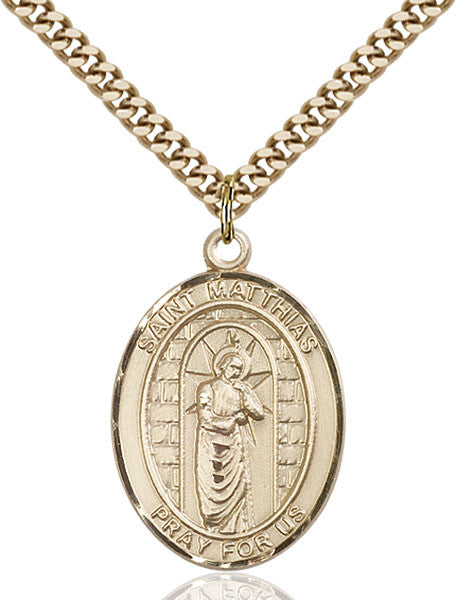 Gold Filled St. Matthias the Apostle Pendant