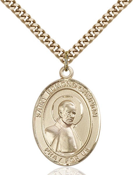 Colgante St. Edmund Campion bañado en oro